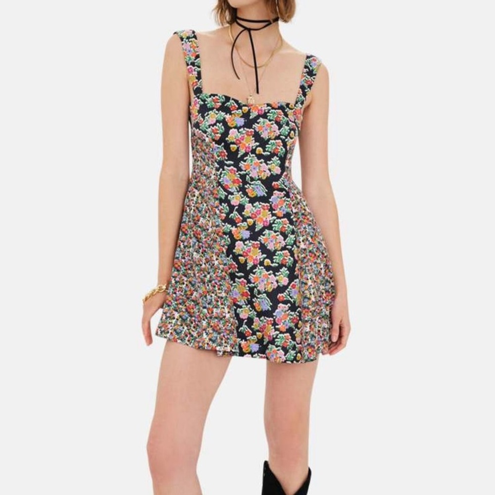 For Love and Lemons Brooks Multi Floral Mini Dress